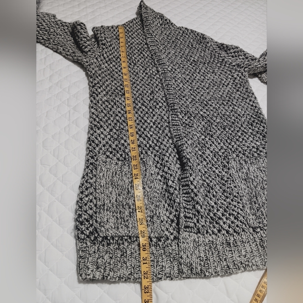 J Jill Wool Blend Long Cardigan Sweater Size S  Shawl Collar  Pockets - Picture 7 of 9